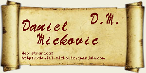 Daniel Micković vizit kartica